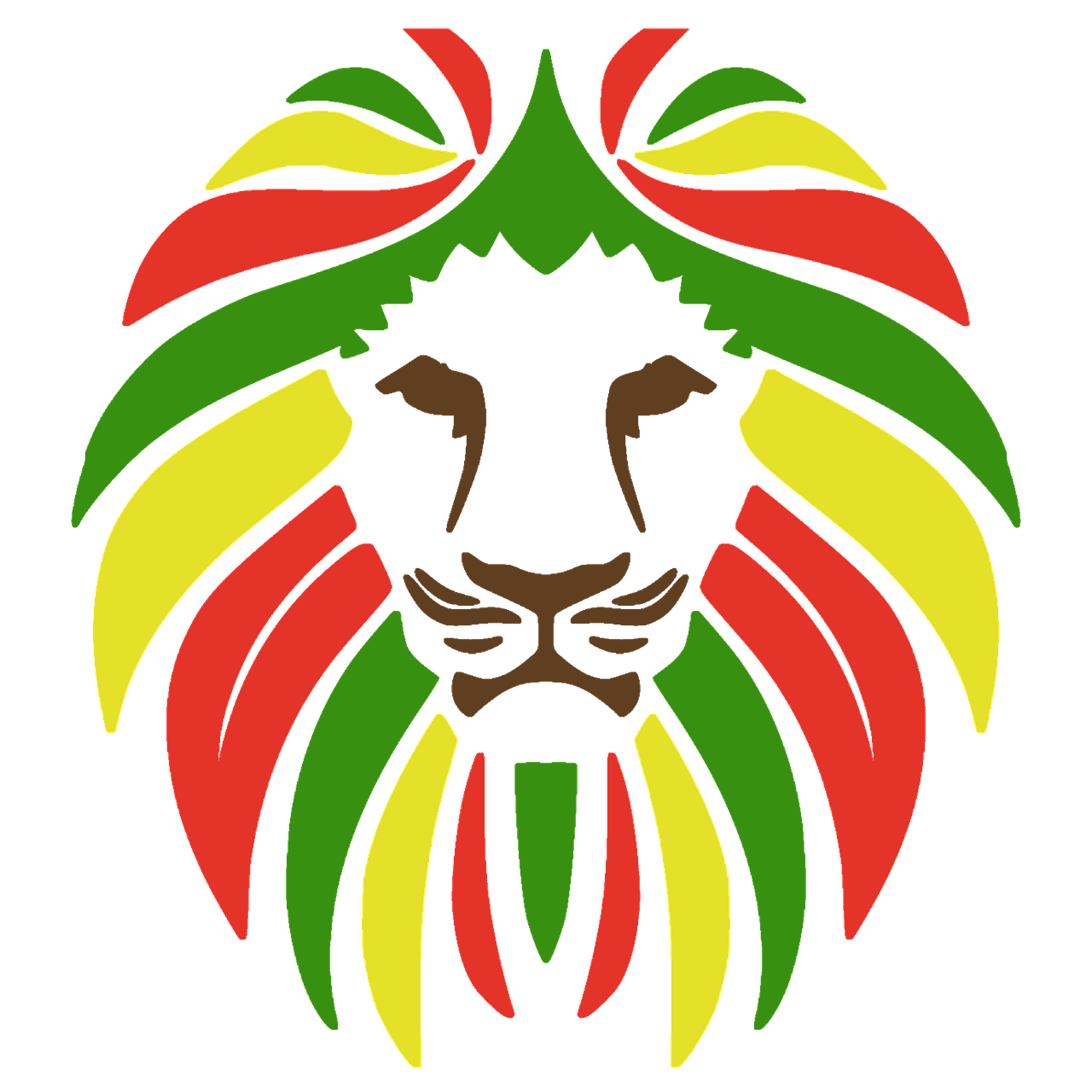 ラスタカラーのライオン